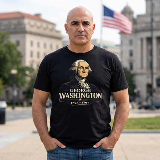 George Washington Portrait Tee – 1st U.S. President 1789 - 1797 Graphic T-Shirt