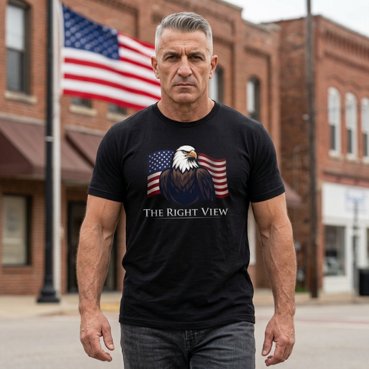 The Right View Eagle T-Shirt — Patriotic American Flag Tee